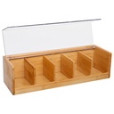 CAJA TÉ BAMBÚ 5 COMPARTIMENTOS