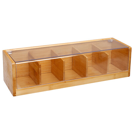 CAJA TÉ BAMBÚ 5 COMPARTIMENTOS