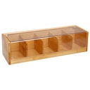 CAJA TÉ BAMBÚ 5 COMPARTIMENTOS