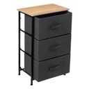 MUEBLE 3 CAJONES GRIS OSCURO TISSA