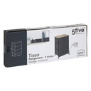 MUEBLE 3 CAJONES GRIS OSCURO TISSA