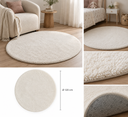ALFOMBRA REDONDA BLANCO 120CM