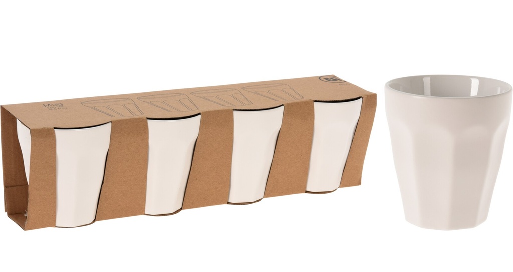 SET 4 VASOS GRES 250ML