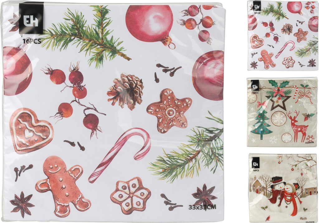 SET 16 SERVILLETAS PAPEL