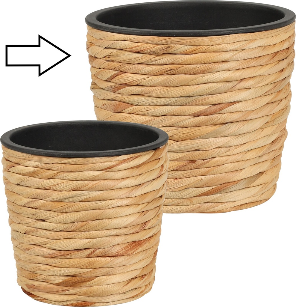 MACETERO RAFIA 14 CM