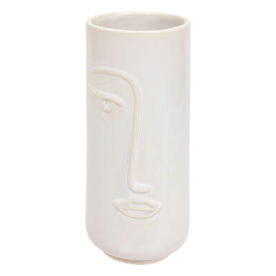JARRÓN FORMA ROSTRO SOLEYA CERÁMICA, 25 CM DE ALTO