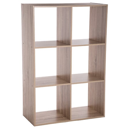 ESTANTERÍA NATURAL 6 COMPARTIMENTOS