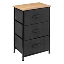 MUEBLE 3 CAJONES GRIS OSCURO TISSA
