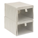 SET 2 CAJAS GUARDAZAPATOS BEIGE