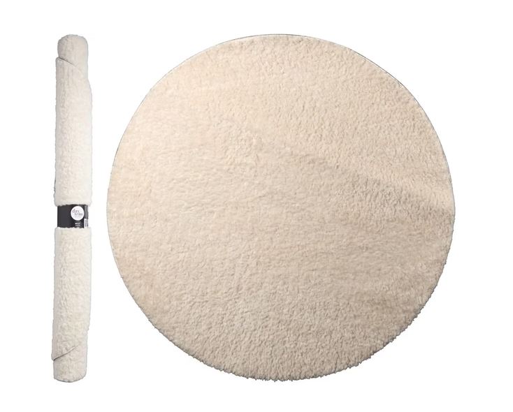 ALFOMBRA REDONDA BLANCO 120CM