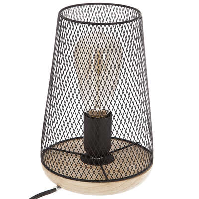 LÁMPARA METAL MESA NEGRA