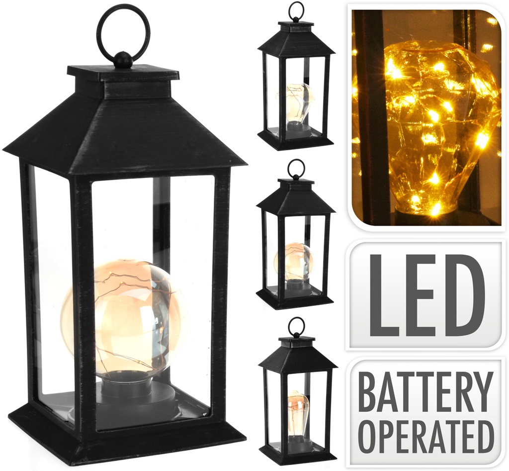 FAROL ESTILO VINTAGE NEGRO 29CM