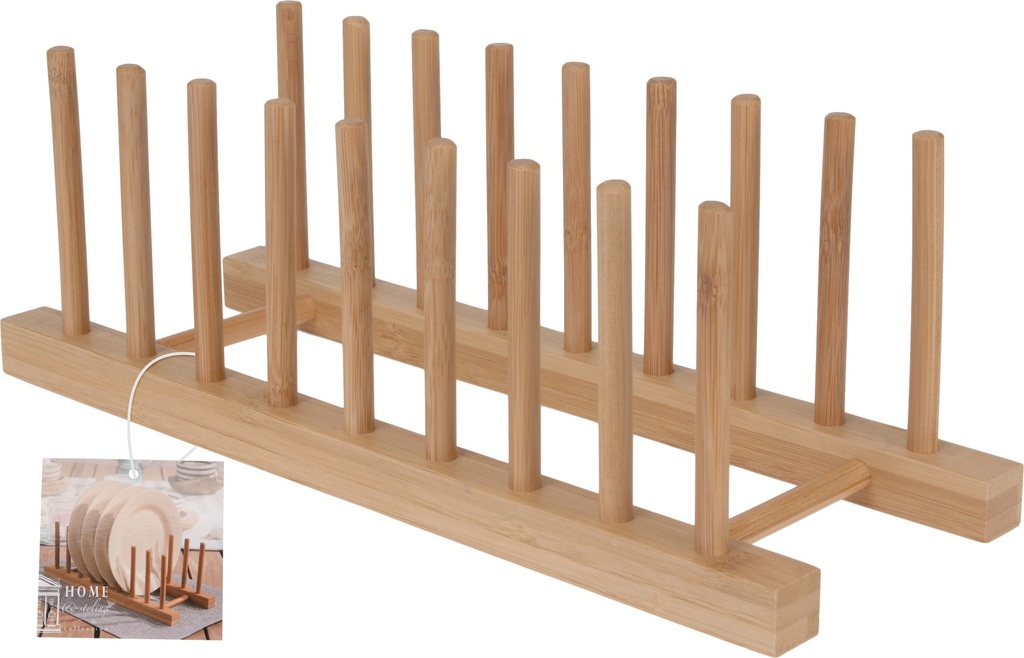 Soporte Bambu Platos 34 X 12 Cm
