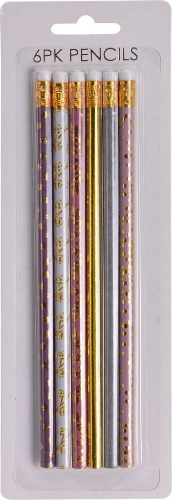 BLISTER 6 LAPICES VINTAGE DORADO