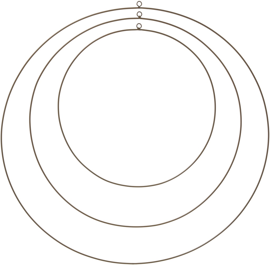 SET 3 AROS METAL DORADOS