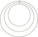 SET 3 AROS METAL DORADOS