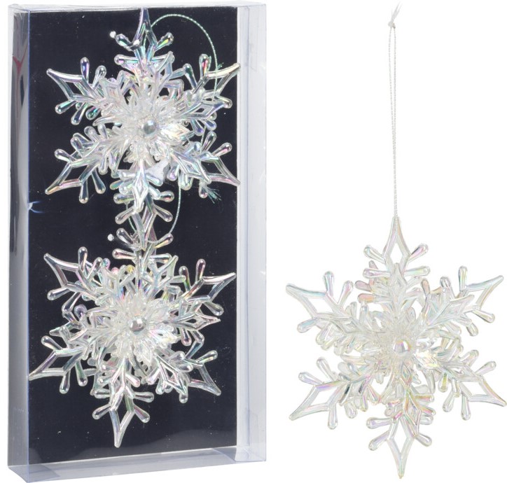 SET 2 COPOS DE NIEVE 11CM
