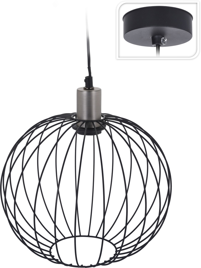 LÁMPARA COLGANTE LOFT NEGRA