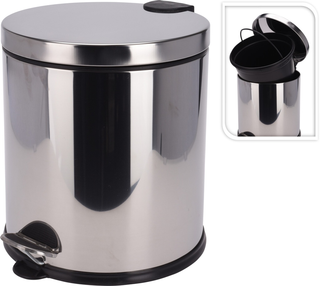 PAPELERA INOX PEDAL 20 L