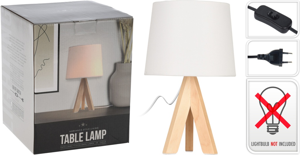 LAMPARA DE MESA MADERA