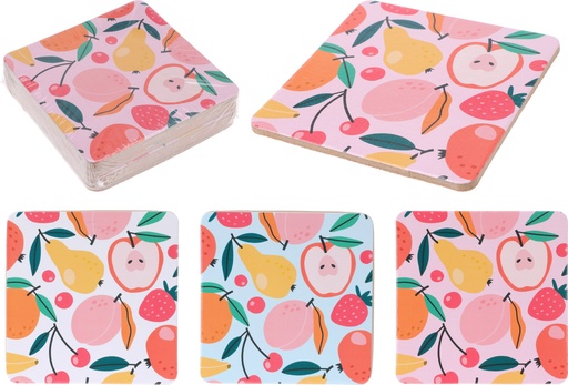 [170486620] SET 6 POSAVASOS CARTON FRUTAS