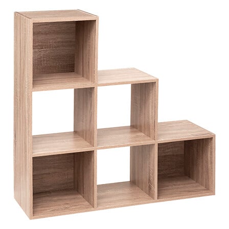 [181394JJ] ESTANTERÍA ESCALERA NATURAL 6 COMPARTIMENTOS