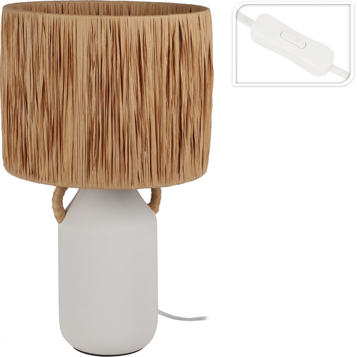 [HZ1601110] LAMPARA MESA CERAMICA 12X29CM