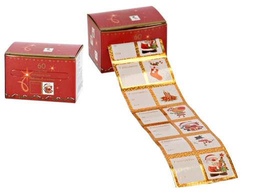 [109895G] SET 60 ETIQUETAS REGALO SURTIDAS