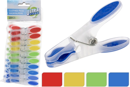 [101002660] Blister 20 Pinzas Ropa Ass