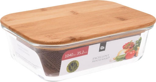 [CD1003030] FIAMBRERA CRISTAL TAPA BAMBU 1040ML