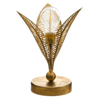 [173286JJ] LÁMPARA FLOR ACABADO PAN DE ORO