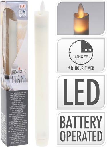 [AX5399000] VELA LED IVORY LLAMA OSCILANTE 23 CM