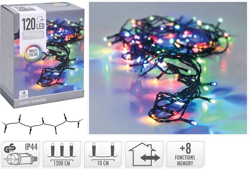 [AX8406020] GUIRNALDA 120 LED MULTICOLOR