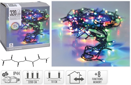 [AX8406050] Guirnalda 320 Led Multicolor
