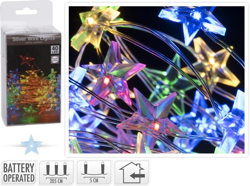 [AX9715610] TIRA ESTRELLAS 40 LED MULTICOLOR