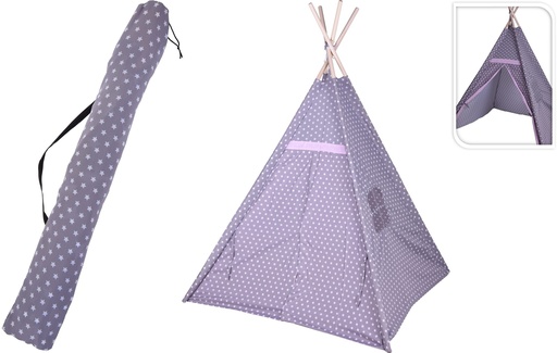 [HZ1990720] TIPI ESTRELLAS GRIS Y ROSA