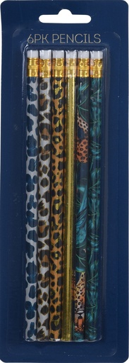 [MC1001300] BLISTER 6 LAPICES ANIMAL PRINT