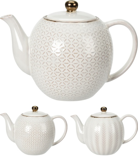 [Q80000410] Teapot 1100Ml Stoneware 2Ass