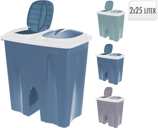 [Y54230710] CUBO BASURA DOBLE 25 LTRS.3AS