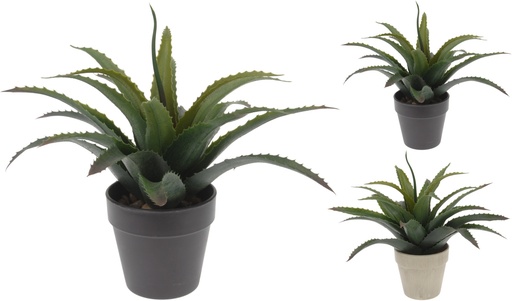 [317002300] MACETA CON ALOE VERA ARTIFICIAL