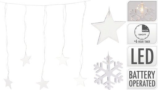 [AX5305550] CARAMBANO 8 ESTRELLAS LED BLANCO