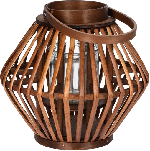 [AAE328210] PORTAVELAS MADERA 29X27CM