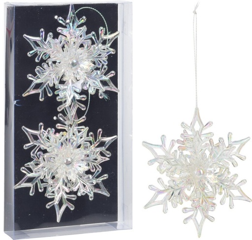 [CAA222130] SET 2 COPOS DE NIEVE 11CM