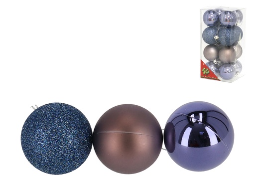 [929639G] SET 16 BOLAS AZUL OSCURO 5CM