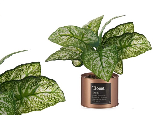 [87556AR] PLANTA ARTIFICIAL VERDE LATA COBRE