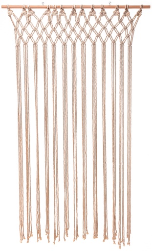 [HZ1905320] CORTINA DE PUERTA MACRAMÉ