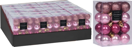 [CAN204160] SET 24 BOLAS ROSA FUCSIA 3CM